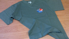 triko, krátký rukáv, V - 200, zelený (khaki)