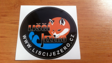 samolepka velká pr. 15 cm černý podklad