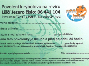 Povolenka k lovu ryb na 24 hod - grafická podoba