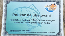 Dárkový poukaz na pronájem chaty Liščí Jezero