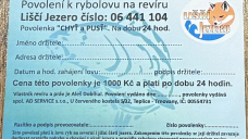 Povolenka k lovu ryb na 24 hod - grafická podoba